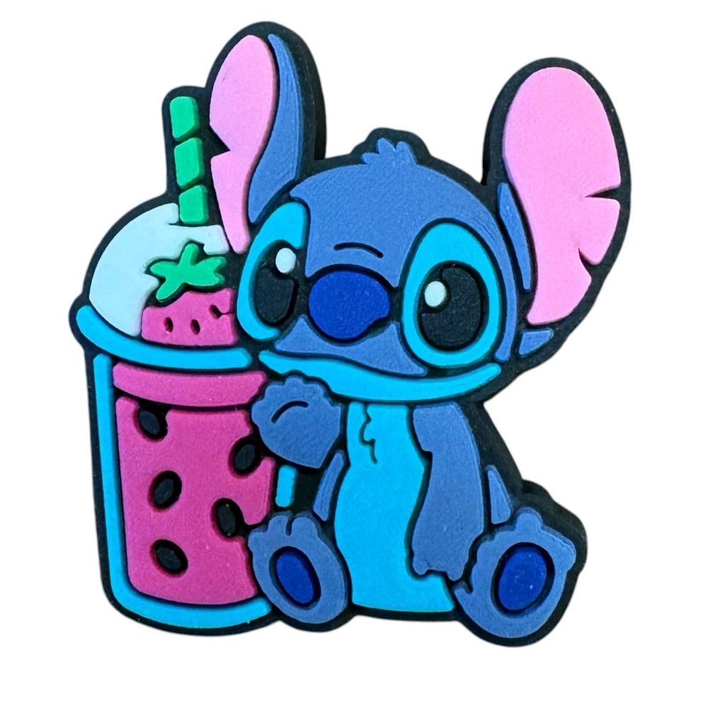 Stitch With Boba Tea Croc Charm